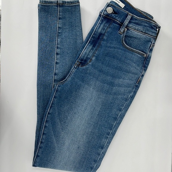 PACSUN Super High Rise Jegging Stretch Blue Denim Jeans 26 Tall 29" Inseam - Picture 2 of 9